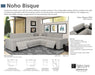 Parker House Noho Armless Chair in Bisque - Visions in Furniture (La Mirada, CA)