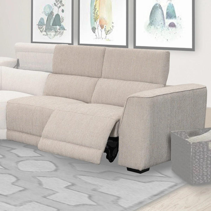 Parker House Noho Power Right Arm Facing Loveseat in Bisque - Visions in Furniture (La Mirada, CA)