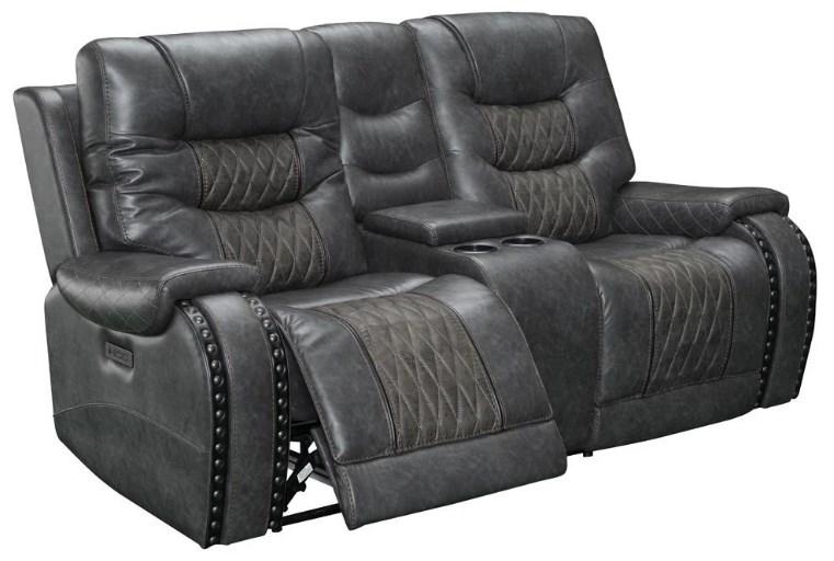 Parker House Outlaw Power Console Loveseat in Stallion - Visions in Furniture (La Mirada, CA)