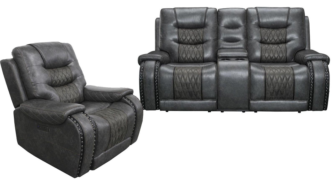 Parker House Outlaw Power Console Loveseat in Stallion - Visions in Furniture (La Mirada, CA)
