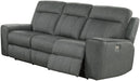 Parker House Parthenon Sofa Dual Power with USB and Power Headrest in Titanium - Visions in Furniture (La Mirada, CA)