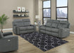 Parker House Parthenon Loveseat Dual Power with USB and Power Headrest in Titanium - Visions in Furniture (La Mirada, CA)