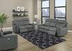 Parker House Parthenon Loveseat Dual Power with USB and Power Headrest in Titanium - Visions in Furniture (La Mirada, CA)