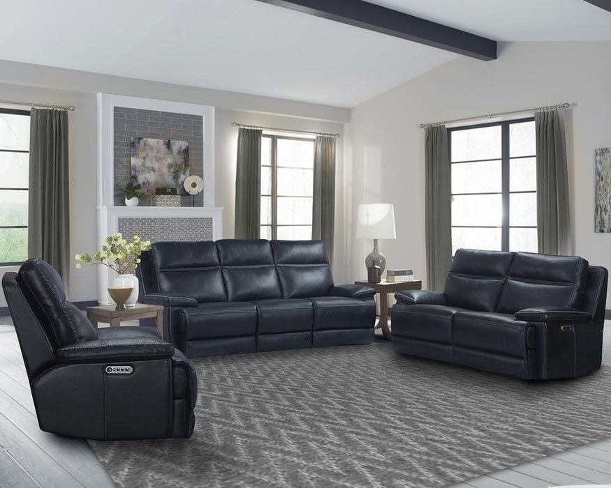 Parker House Paxton Power Sofa in Navy - Visions in Furniture (La Mirada, CA)