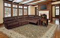 Parker House Pegasus 5pc Power Recliner Console Sectional in Dark Kahlua - Visions in Furniture (La Mirada, CA)