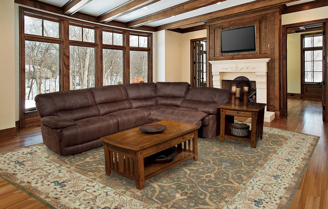 Parker House Pegasus 4pc Power Recliner Sectional in Dark Kahlua - Visions in Furniture (La Mirada, CA)
