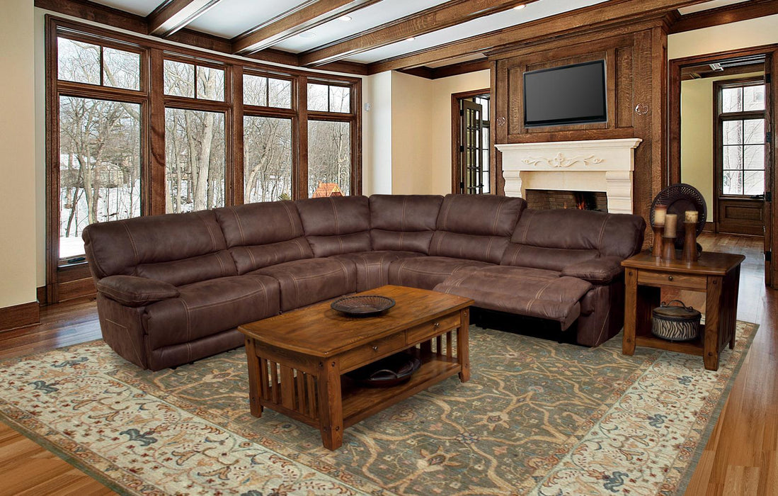 Parker House Pegasus 5pc Power Recliner Sectional in Dark Kahlua - Visions in Furniture (La Mirada, CA)