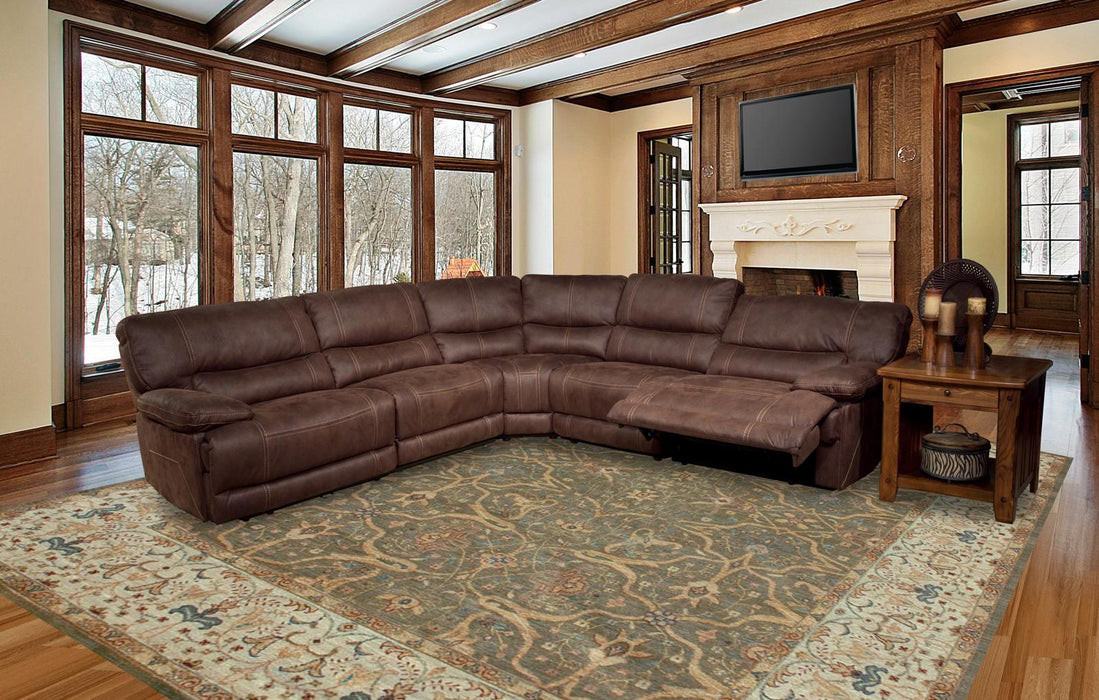 Parker House Pegasus 5pc Power Recliner Sectional in Dark Kahlua - Visions in Furniture (La Mirada, CA)