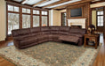 Parker House Pegasus 5pc Power Recliner Sectional in Dark Kahlua - Visions in Furniture (La Mirada, CA)