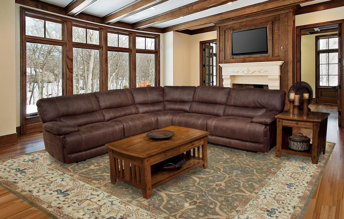 Parker House Pegasus 5pc Power Recliner Sectional in Dark Kahlua - Visions in Furniture (La Mirada, CA)