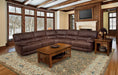Parker House Pegasus 5pc Power Recliner Sectional in Dark Kahlua - Visions in Furniture (La Mirada, CA)