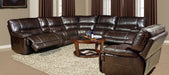 Parker House Pegasus 6pc Power Recliner Sectional in Nutmeg - Visions in Furniture (La Mirada, CA)