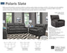 Parker House Polaris Power Loveseat in Slate - Visions in Furniture (La Mirada, CA)