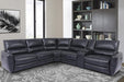 Parker House Samson Armless Chair in Banner Navy - Visions in Furniture (La Mirada, CA)