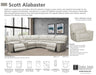 Parker House Scott Armless Chair in Alabaster - Visions in Furniture (La Mirada, CA)