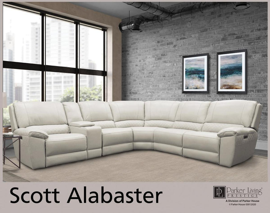 Parker House Scott Power Entertainment Console in Alabaster - Visions in Furniture (La Mirada, CA)