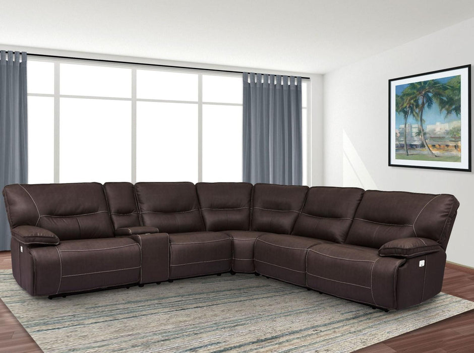 Parker House Spartacus RAF Chair Recliner Power with USB and Power Headrest in Chocolate - Visions in Furniture (La Mirada, CA)