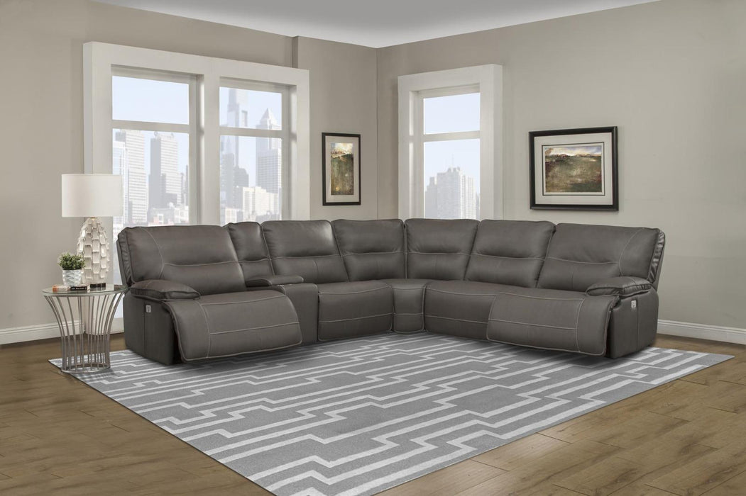 Parker House Spartacus RAF Chair Recliner Power with USB and Power Headrest in Haze - Visions in Furniture (La Mirada, CA)