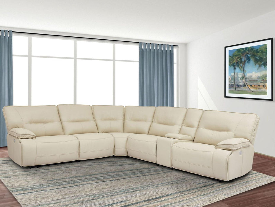 Parker House Spartacus Storage Console with USB Pop UP in Oyster - Visions in Furniture (La Mirada, CA)
