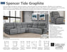 Parker House Spencer Armless Chair in Tide Graphite - Visions in Furniture (La Mirada, CA)