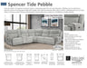Parker House Spencer Power Left Arm Facing Recliner in Tide Pebble - Visions in Furniture (La Mirada, CA)