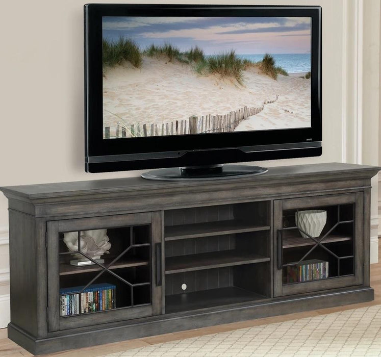 Parker House Sundance 92 in. TV Console in Smokey Grey - Visions in Furniture (La Mirada, CA)