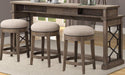Parker House Sundance Everywhere Console with 3 Stools in Sandstone - Visions in Furniture (La Mirada, CA)