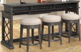 Parker House Sundance Everywhere Console with 3 Stools in Smokey Grey - Visions in Furniture (La Mirada, CA)