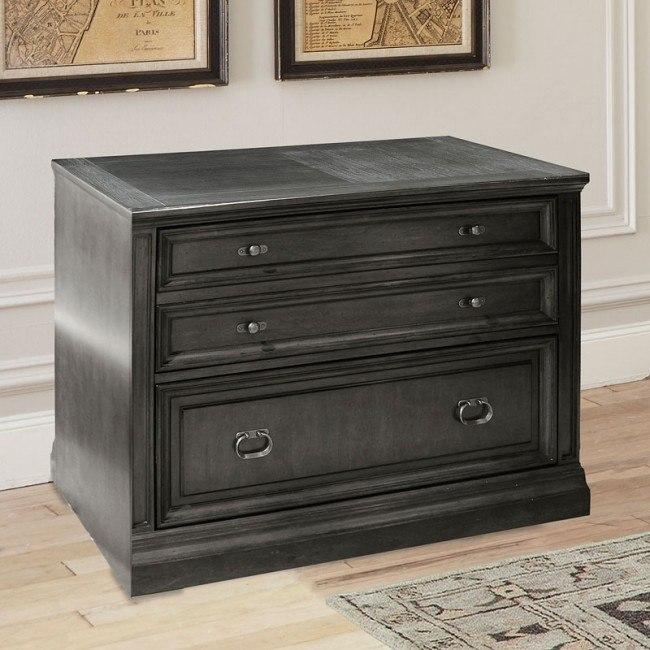 Parker House Washington Heights Lateral File in Washed Charcoal - Visions in Furniture (La Mirada, CA)