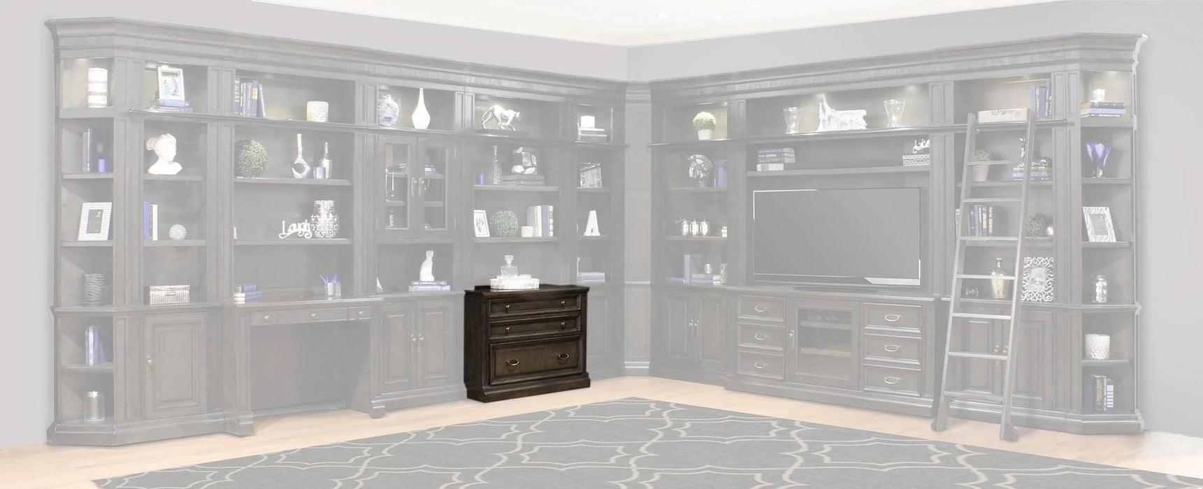 Parker House Washington Heights Lateral File in Washed Charcoal - Visions in Furniture (La Mirada, CA)