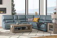 Parker House Whitman Cordless Armless Chair in Verona Azure - Visions in Furniture (La Mirada, CA)
