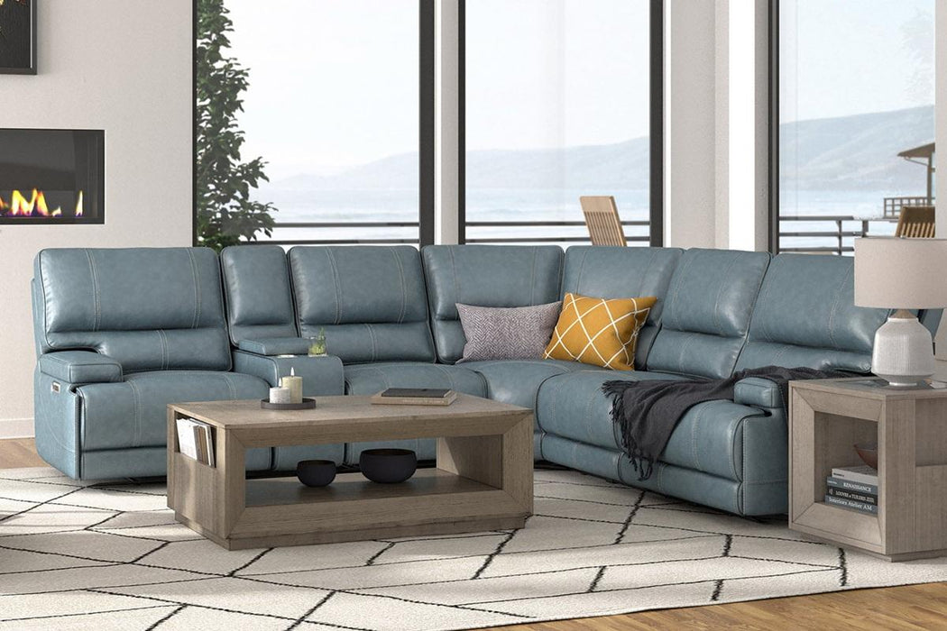 Parker House Whitman Power Cordless Right Arm Facing Recliner in Verona Azure - Visions in Furniture (La Mirada, CA)