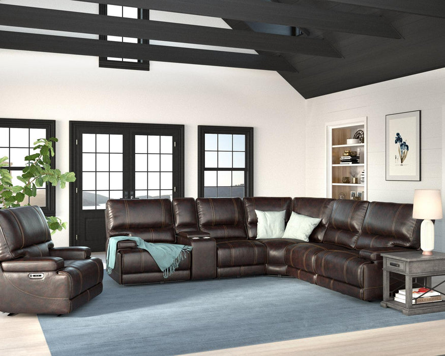 Parker House Whitman Power Cordless Right Arm Facing Recliner in Verona Coffee - Visions in Furniture (La Mirada, CA)