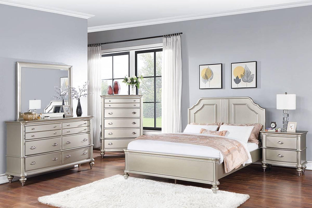 Mcraft Queen Bed in Silver
