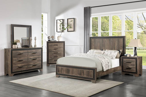 Chuint Mirror in Brown Rustic + Rustic Charcoal - Visions in Furniture (La Mirada, CA)