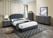 Chyuan Queen Bed/Charcole Burplap in Charcoal / Black - Visions in Furniture (La Mirada, CA)