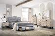 Liihcc Full Bed W/Drawer-Light Grey Burlap in Light Grey / Black image