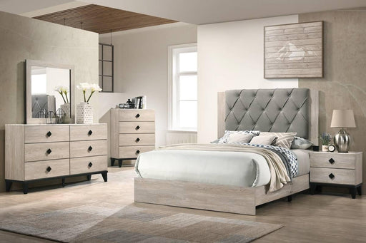 Liihfd Queen Bed in Foil Cream - Visions in Furniture (La Mirada, CA)