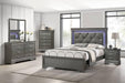 Liihfd Queen Bed in Gray / Dark Gray - Visions in Furniture (La Mirada, CA)