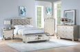 Mcraft E. King Bed W/Storage Bench/Silver in Silver - Visions in Furniture (La Mirada, CA)