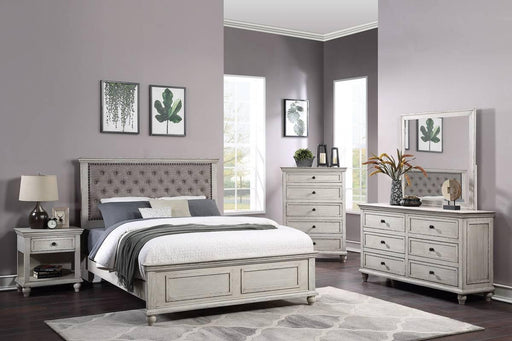 Vfvnco Queen Bed in Antique White - Visions in Furniture (La Mirada, CA)
