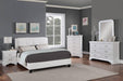 Vphong Queen Bed in White / Espresso - Visions in Furniture (La Mirada, CA)
