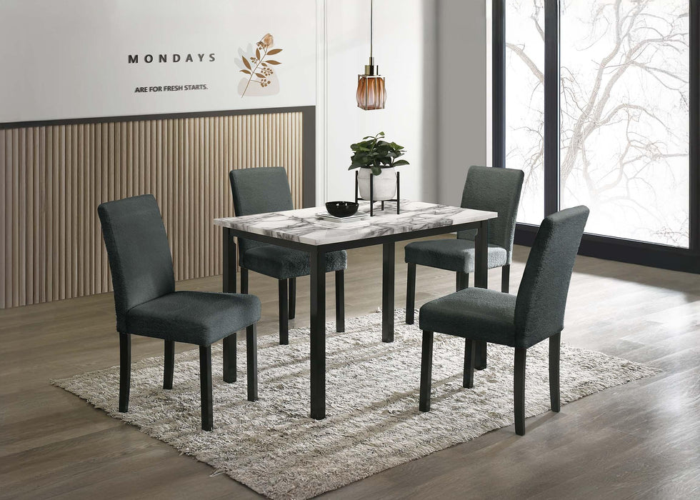 Liihfd 5-Pcs Dining Set in Black