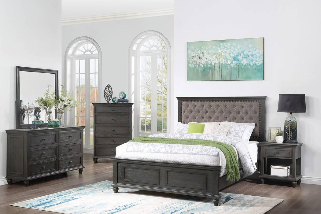 Vfvnco Eastern King Bed in Dark Grey