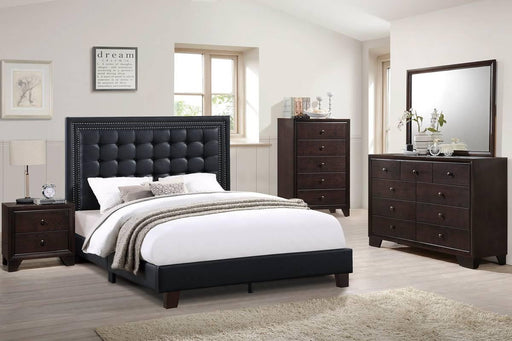Vphong Queen Bed in Black / Espresso - Visions in Furniture (La Mirada, CA)