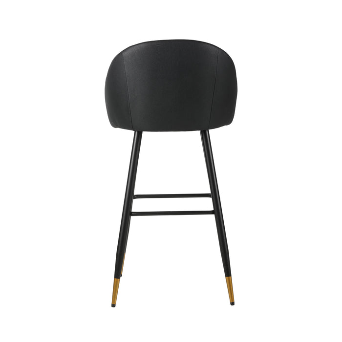 Oliver Black Vegan Leather Bar Chair (2 Per Carton)