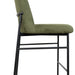 Erik Bar Chair W/ Black Metal Frame- Green (2 Per Carton)