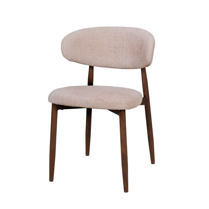 Royce Side Chair W/ Walnut Metal Frame -Toast (2 Per Carton)