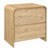 Mara Two Drawer End Table / Bedside Table-Natural