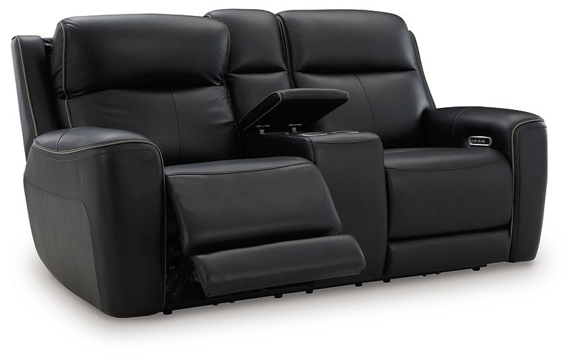 5Z-Relaxation Power Reclining Loveseat with Console - Visions in Furniture (La Mirada, CA)